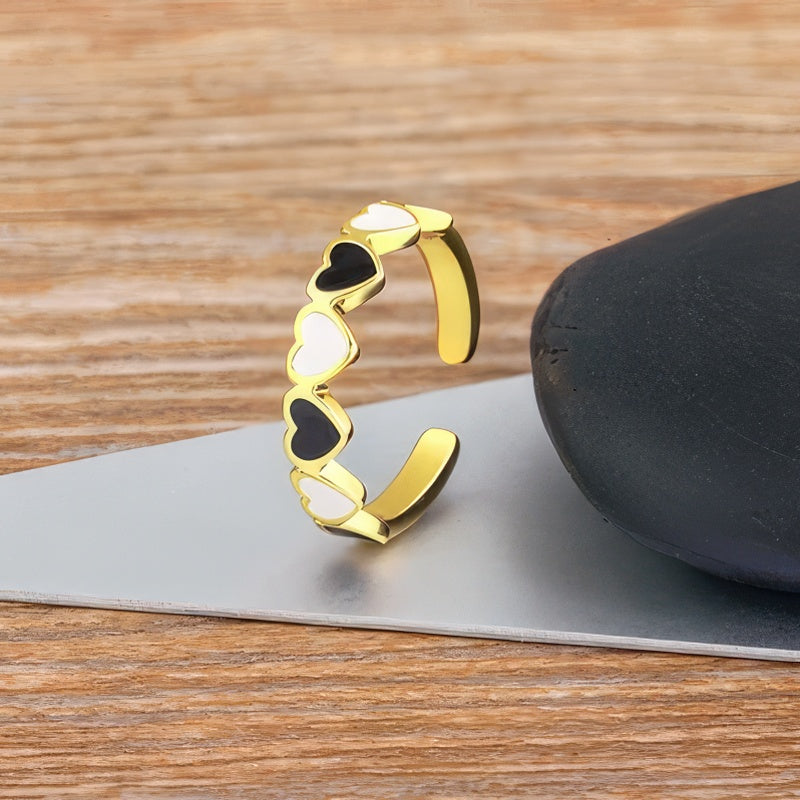 Bague 6 Coeurs Femme Or