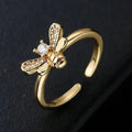 Bague abeille ajustable