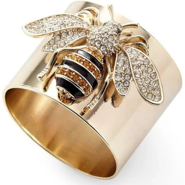 Bague large abeille