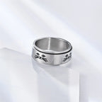 Bague Anneau avec Chats Anti-Stress Tournant argent