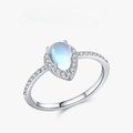 Bague Anneau avec Zircon Pierre de Lune