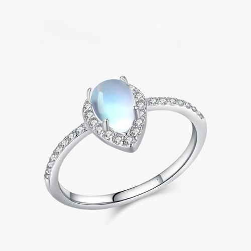 Ring mit Zirkon und Mondstein