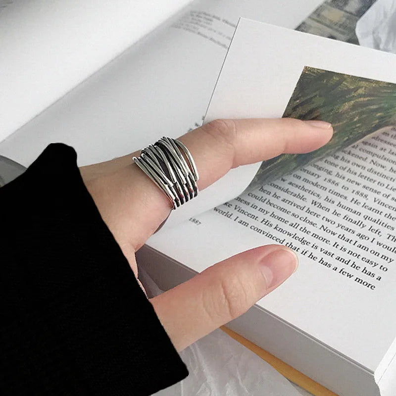 Fingerring Damenring Ethno-Stil Silber