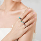 Ring mit farbigem Zirkon-Geburtsstein