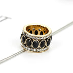 Ethnischer Ring im orientalischen Stil schwarz