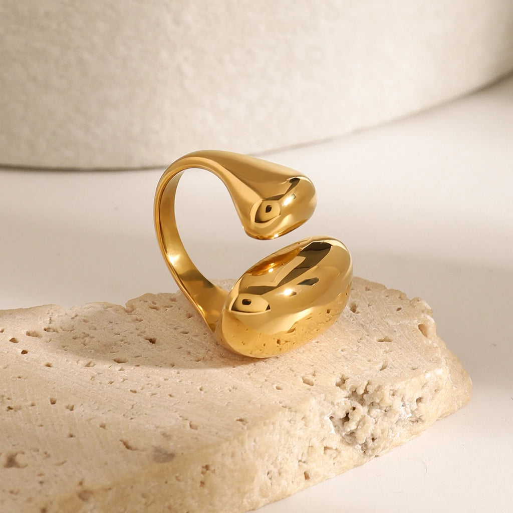 Anello Doppia Goccia d'Acqua