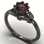 Schwarzer Blumenring