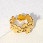 Ring Blumenringe Golden