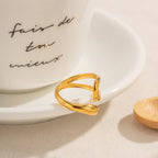 Ring Hohler Wassertropfen aus Gold