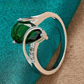 Ring Tropfenförmiger Zirkonia-Ring