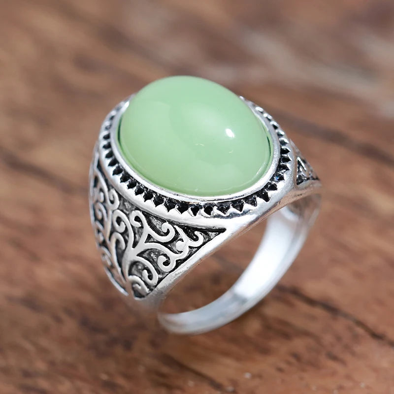 Bague Anneau Ovale Ethnique