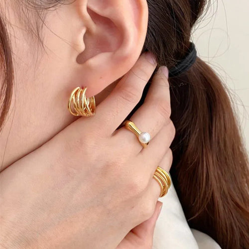 Ring für Frauen mit weißer Perle Gold