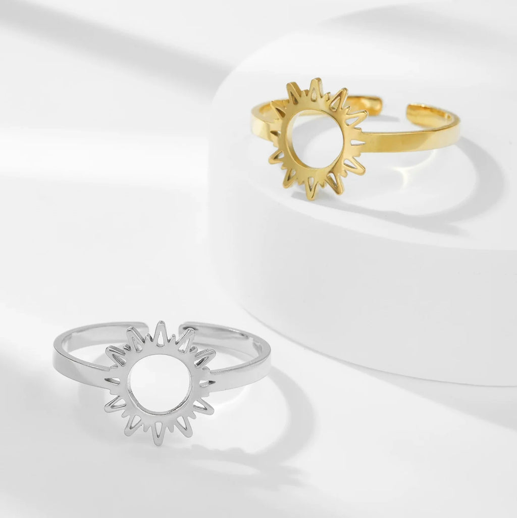 Sonnenring für Damen Silber