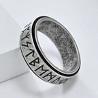 Bague Anneau Viking Homme Anti-Stress Tournant gris