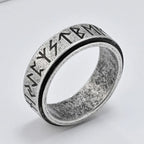 Bague Anneau Viking Homme Anti-Stress Tournant gris