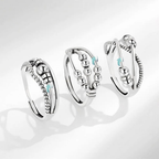 Bague anti-stress au style futuriste à billes tournantes
