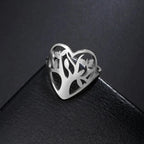 Anello Albero della Vita Donna Anello Cuore argento