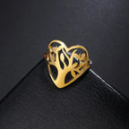 Anello Albero della Vita Donna Anello Cuore oro