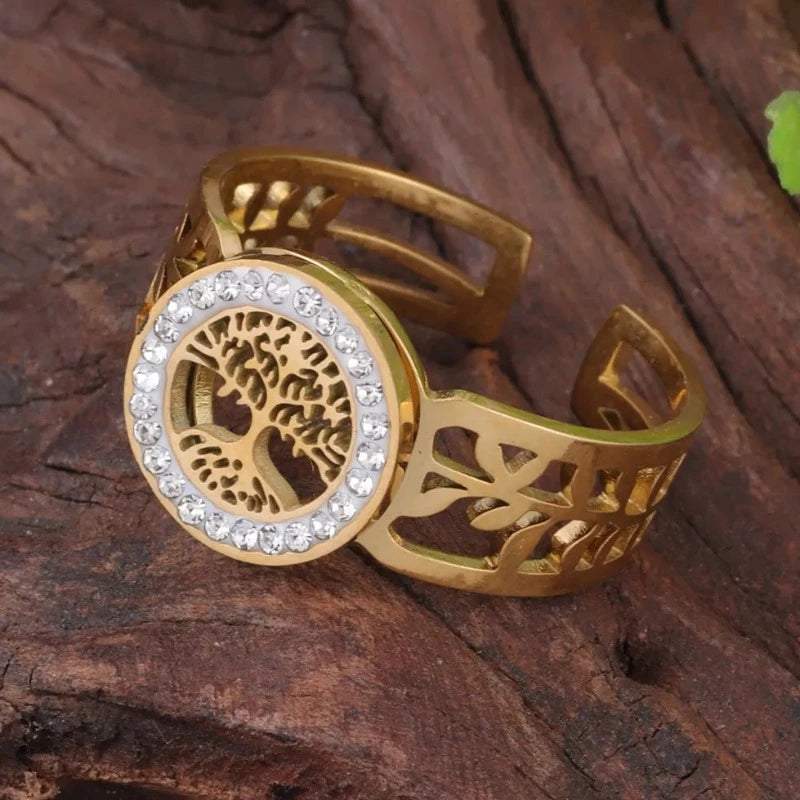 Lebensbaum Damenring Gold Siegelring