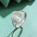 Bague Arbre de Vie Zircon Femme argent