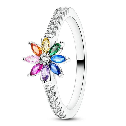 Regenboogbloemring