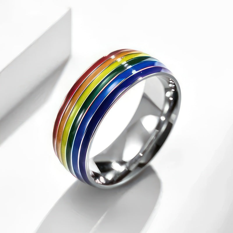 Men's rainbow ring 
