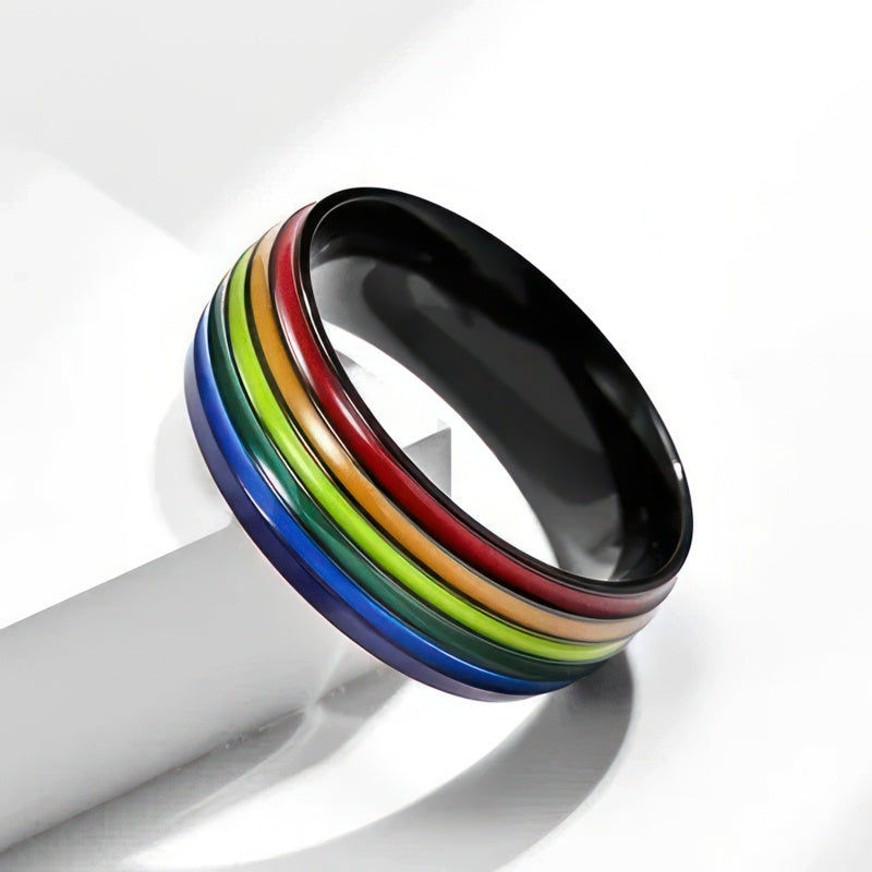 Men's rainbow ring 