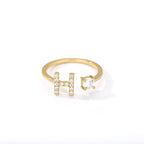 Personlig ring med initialen h