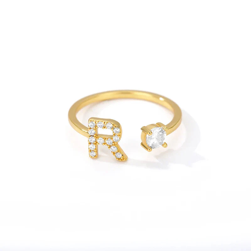 Personlig ring med initialen r