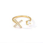 Personlig ring med initialen x
