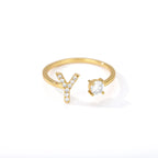 Personlig ring med initialen y