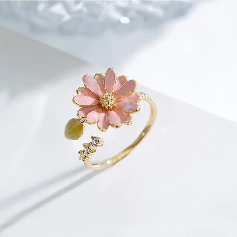 Bague avec Jolie Fleur de Marguerite