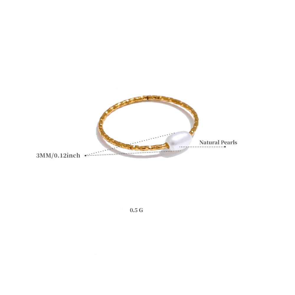Anello con perla d'acqua dolce