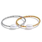 Anello con perla d'acqua dolce 