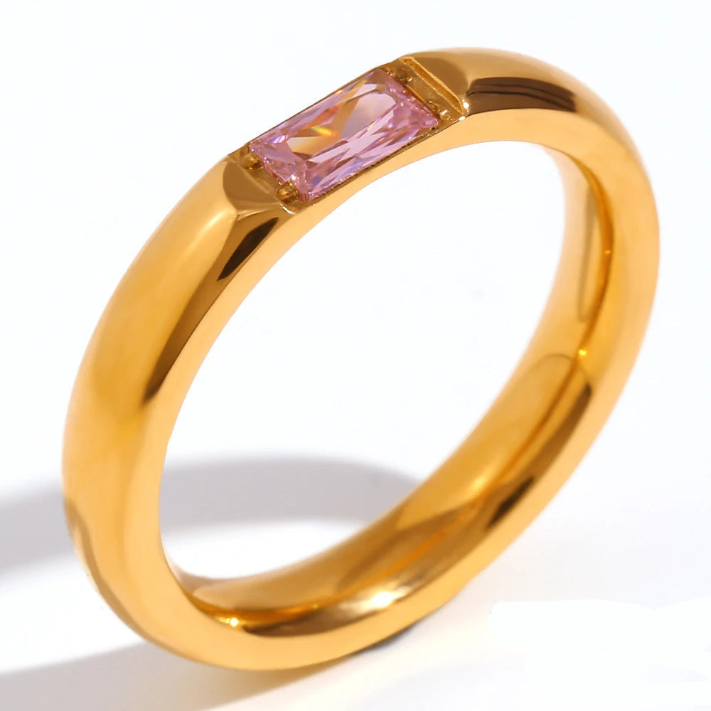Fingerring mit gefasstem Geburtsstein für Damen Oktober