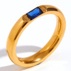 Fingerring mit gefasstem Geburtsstein für Damen September