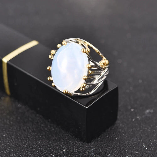 Anello con Pietra Naturale Pietra di Luna