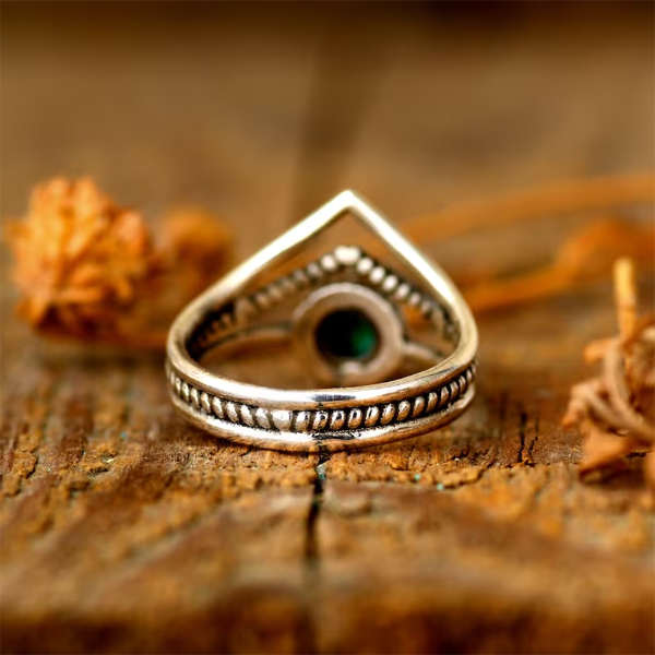 Boho-Ring mit Naturstein