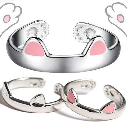 Kuschelring Katze mit rosa Ohren