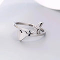 Bague Cœur Initiale Argent A
