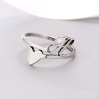 Bague Cœur Initiale Argent H