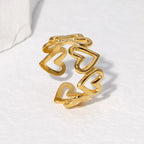 Anello Cuore Regolabile Donna oro