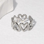 Anello Cuore Regolabile Donna argento