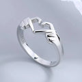 Anello Cuore Romantico Argento