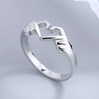 Anello Cuore Romantico Argento