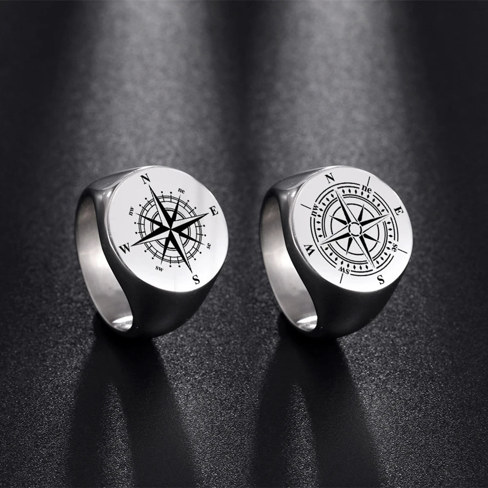 Anello Bussola Rosa dei Venti stile 1