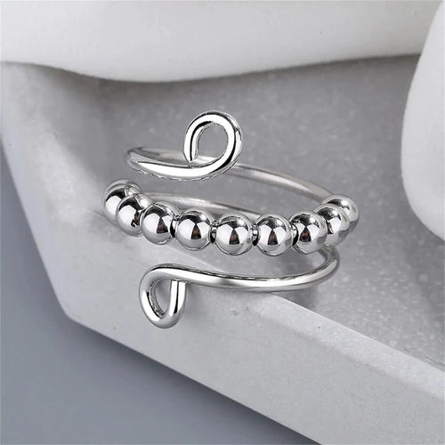 Anti-Anxiety Ring for Women Silver