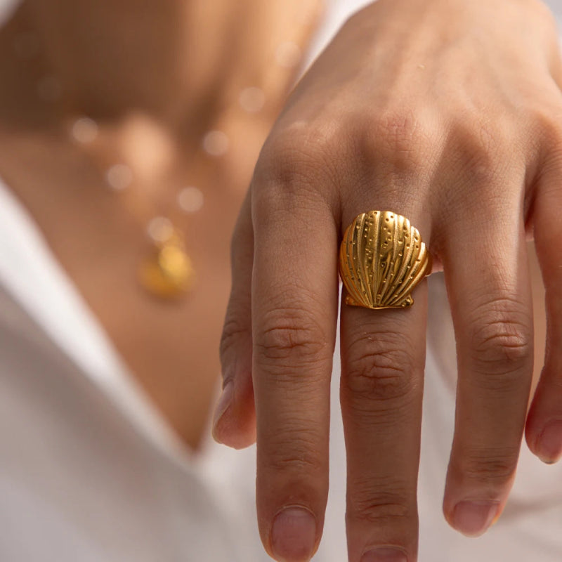 Anello Conchiglia Conchiglia di San Giacomo per Donna