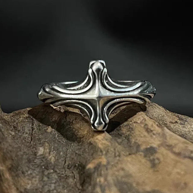 Bague croix style médiéval