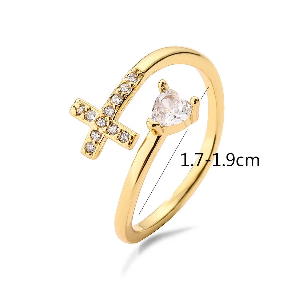 Anello Croce & Zircone Donna